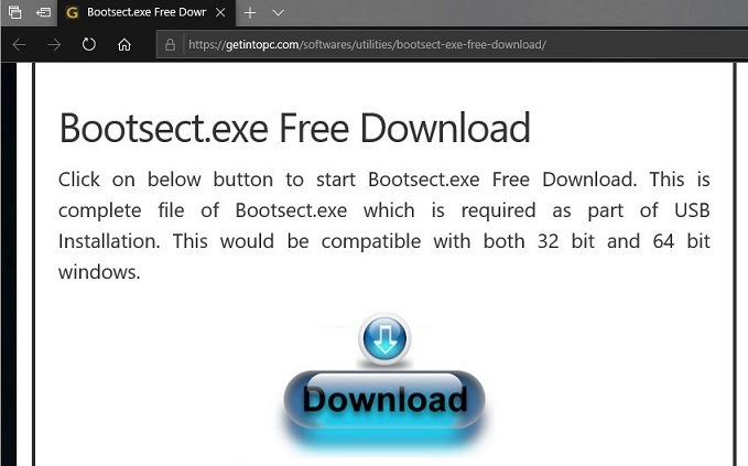 Download bootsect.exe